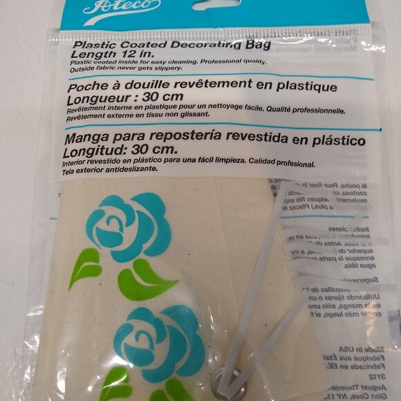 NWT! Ateco Reusable Cake Decorating / Pastry Bag, Plastic-Coated Cloth, 12-Inch - Picture 2 of 3